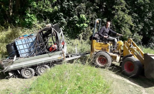 Liquid Rubber vervoeren met aanhanger